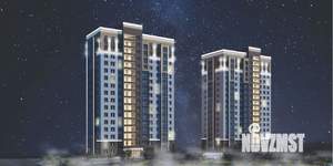 2-к квартира, строящийся дом, 50м2, 15/16 этаж