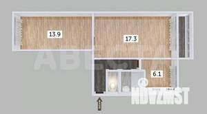2-к квартира, вторичка, 45м2, 2/5 этаж