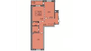 2-к квартира, строящийся дом, 75м2, 2/10 этаж