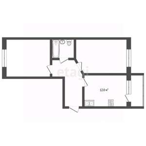 2-к квартира, вторичка, 55м2, 2/17 этаж