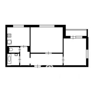 2-к квартира, вторичка, 53м2, 2/9 этаж