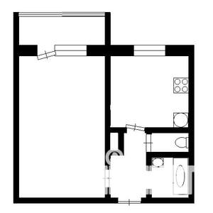 1-к квартира, вторичка, 36м2, 4/9 этаж