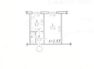 1-к квартира, вторичка, 31м2, 1/5 этаж