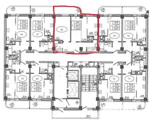 2-к квартира, вторичка, 42м2, 7/12 этаж