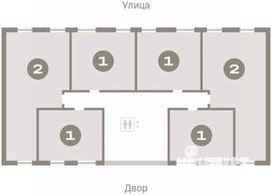 1-к квартира, вторичка, 42м2, 5/7 этаж