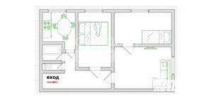 3-к квартира, вторичка, 52м2, 2/5 этаж