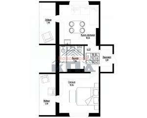 1-к квартира, строящийся дом, 60м2, 4/16 этаж