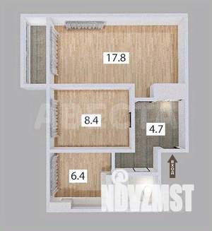 2-к квартира, вторичка, 45м2, 2/5 этаж