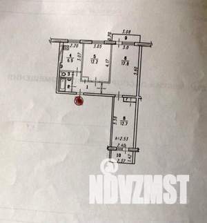 3-к квартира, вторичка, 59м2, 2/9 этаж