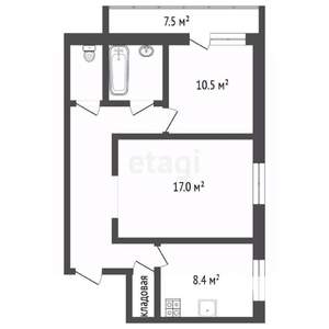 2-к квартира, вторичка, 51м2, 10/10 этаж