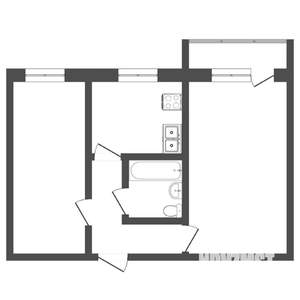 2-к квартира, вторичка, 44м2, 2/5 этаж