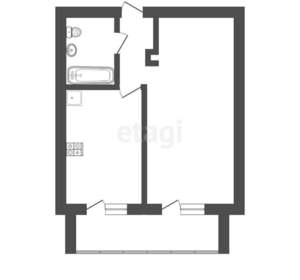 1-к квартира, вторичка, 44м2, 7/14 этаж