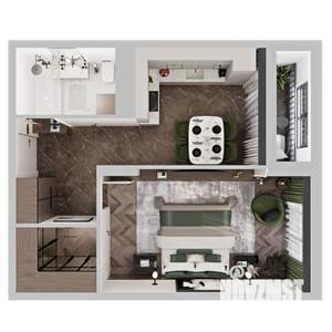 1-к квартира, вторичка, 44м2, 5/12 этаж