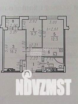 2-к квартира, вторичка, 54м2, 12/19 этаж