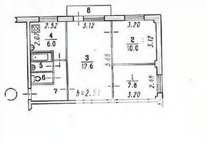 3-к квартира, вторичка, 50м2, 4/5 этаж