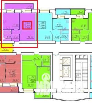 1-к квартира, вторичка, 41м2, 12/16 этаж