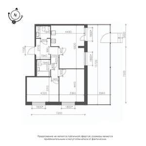 2-к квартира, вторичка, 79м2, 1/9 этаж