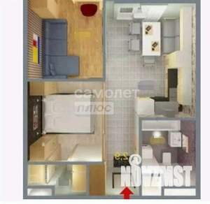 1-к квартира, вторичка, 26м2, 1/5 этаж