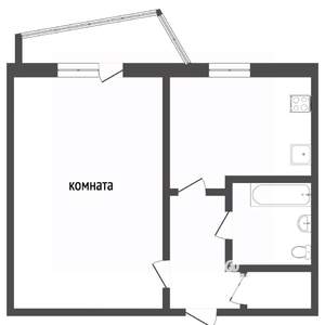 1-к квартира, вторичка, 36м2, 5/5 этаж