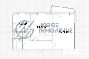 2-к квартира, вторичка, 53м2, 4/10 этаж