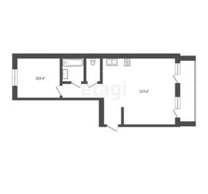 2-к квартира, вторичка, 54м2, 2/15 этаж