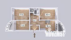 3-к квартира, вторичка, 84м2, 7/10 этаж
