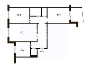 3-к квартира, вторичка, 63м2, 8/9 этаж