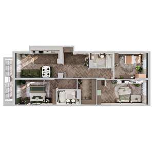 3-к квартира, строящийся дом, 105м2, 6/12 этаж