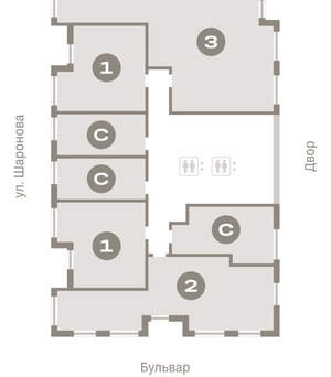 2-к квартира, вторичка, 72м2, 6/16 этаж