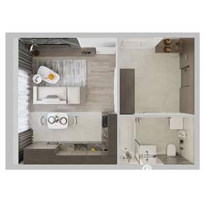 Студия квартира, вторичка, 33м2, 3/9 этаж
