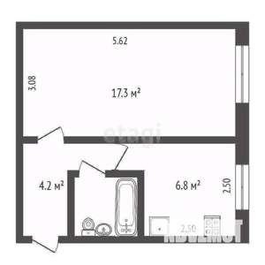 1-к квартира, вторичка, 29м2, 1/5 этаж