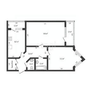 2-к квартира, вторичка, 62м2, 4/10 этаж