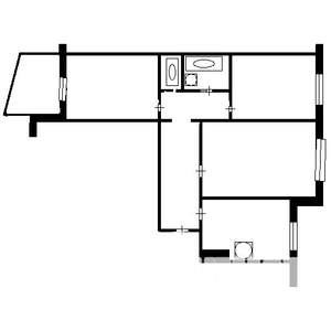 3-к квартира, вторичка, 63м2, 3/10 этаж