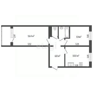 2-к квартира, вторичка, 49м2, 5/5 этаж