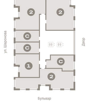 2-к квартира, вторичка, 73м2, 8/16 этаж