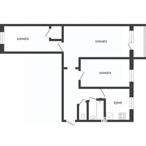 3-к квартира, вторичка, 58м2, 4/5 этаж