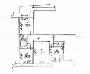 3-к квартира, вторичка, 63м2, 1/9 этаж