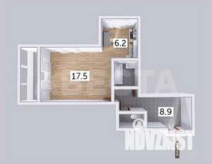 1-к квартира, вторичка, 37м2, 11/16 этаж