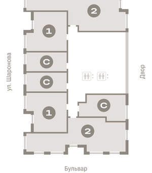 2-к квартира, вторичка, 71м2, 2/16 этаж