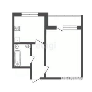 1-к квартира, вторичка, 30м2, 3/9 этаж
