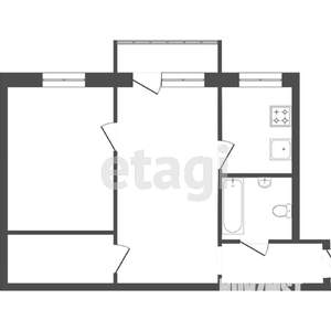 2-к квартира, вторичка, 45м2, 3/5 этаж