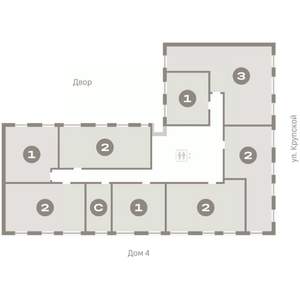 2-к квартира, вторичка, 65м2, 3/17 этаж