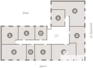 2-к квартира, вторичка, 60м2, 5/17 этаж