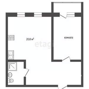 1-к квартира, вторичка, 42м2, 7/14 этаж