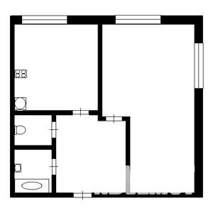 1-к квартира, вторичка, 38м2, 4/9 этаж