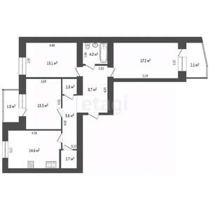 3-к квартира, вторичка, 80м2, 2/10 этаж