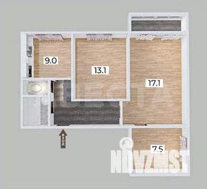 3-к квартира, вторичка, 58м2, 4/9 этаж