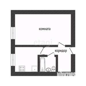 1-к квартира, вторичка, 29м2, 6/9 этаж