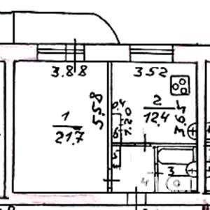 1-к квартира, вторичка, 41м2, 4/6 этаж