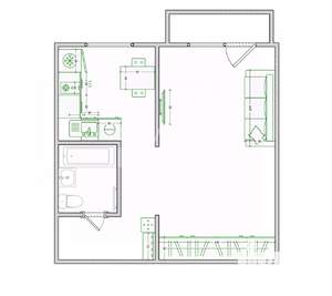 1-к квартира, вторичка, 31м2, 2/5 этаж